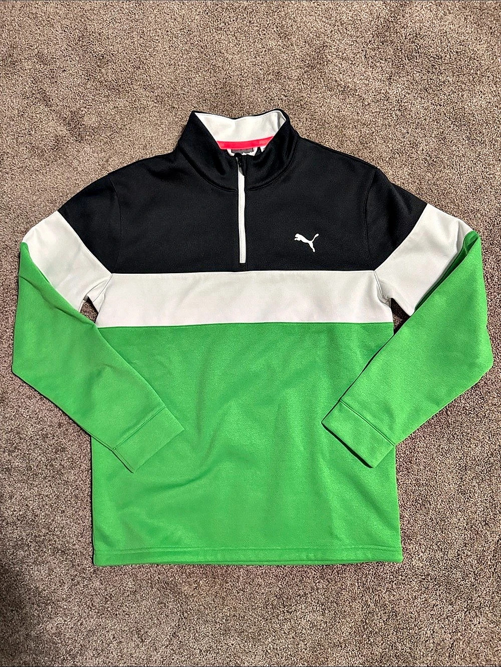 Puma PWRWarm Color Block Quarter Zip Golf